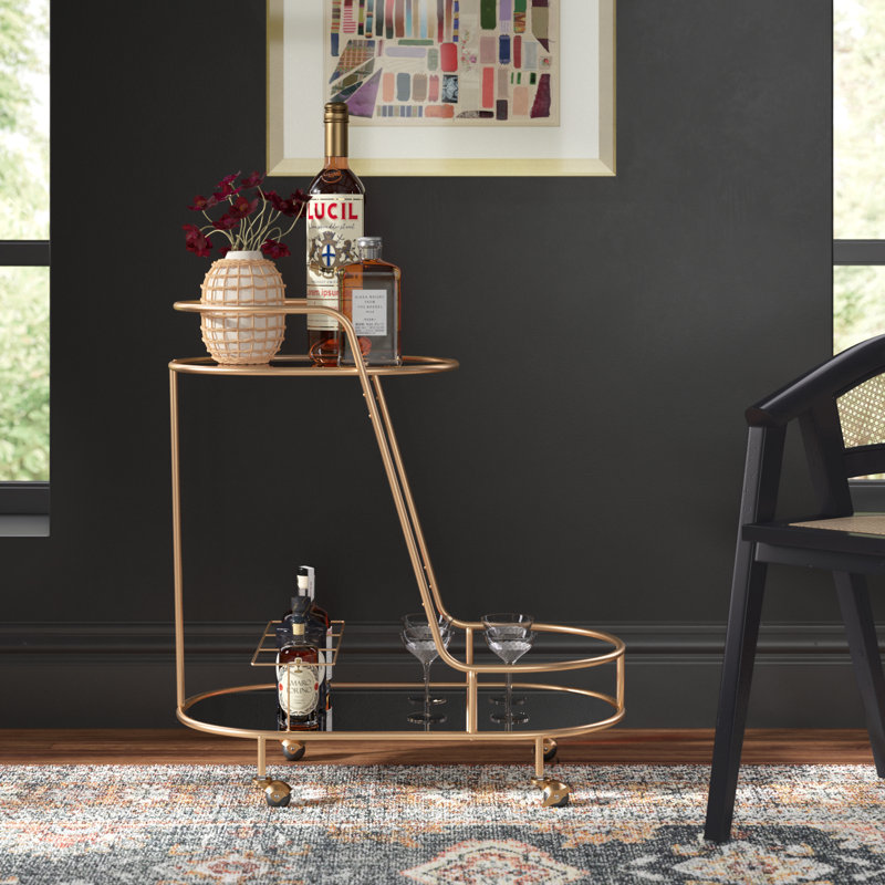 Emalie Metal Bar Cart