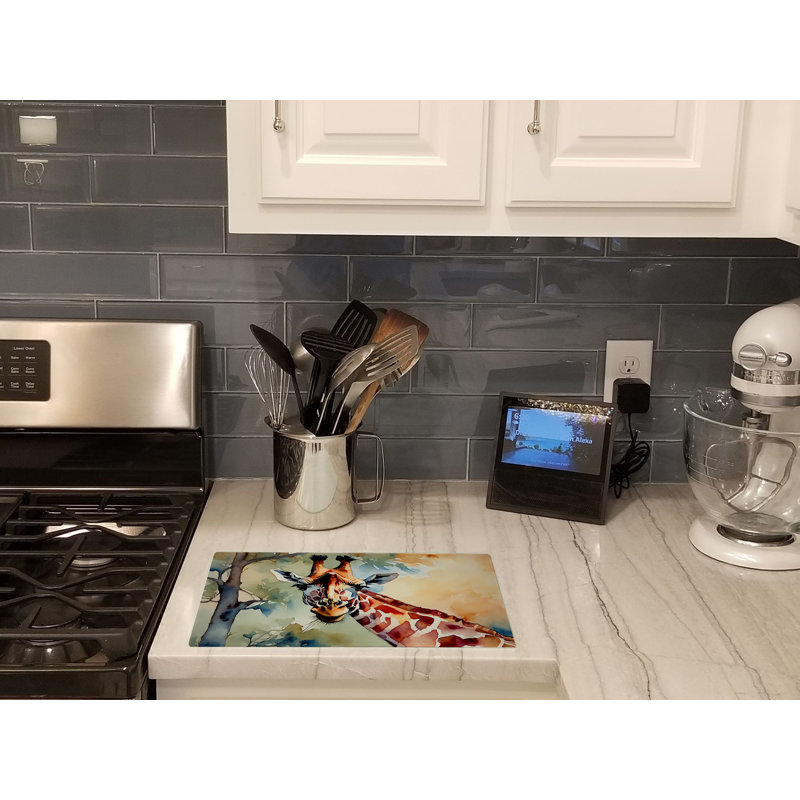 Giraffe Glass Cutting Board Large
