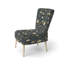 Chaise d'appoint à motif victorien rétro et cadre en velours éclectique rétro-2084747348