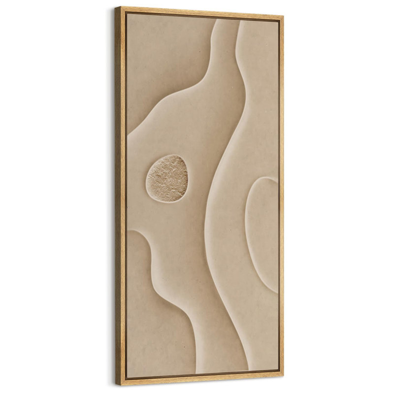 Abstract Sandy Texture with Smooth Curves Modern Art, 60" H x 30" W