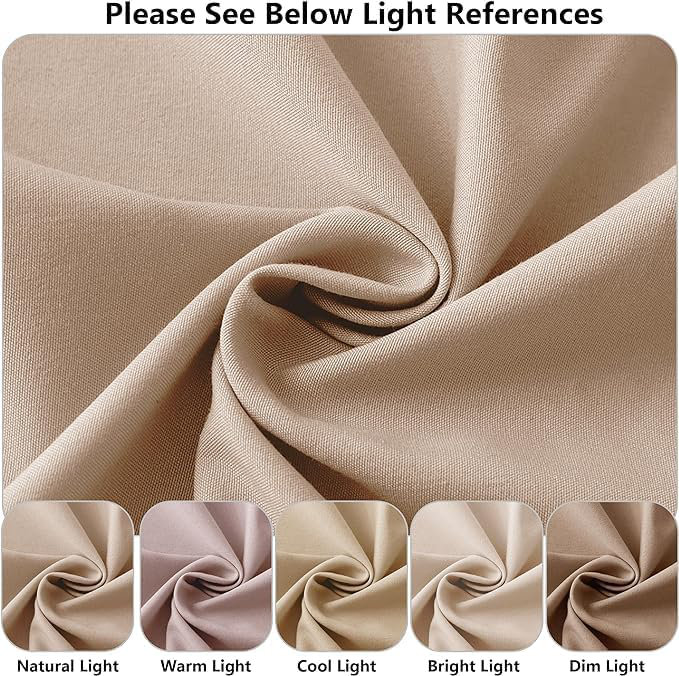 Ranarda Cotton Blend Percale Flat Sheet, Double (4'6), Beige