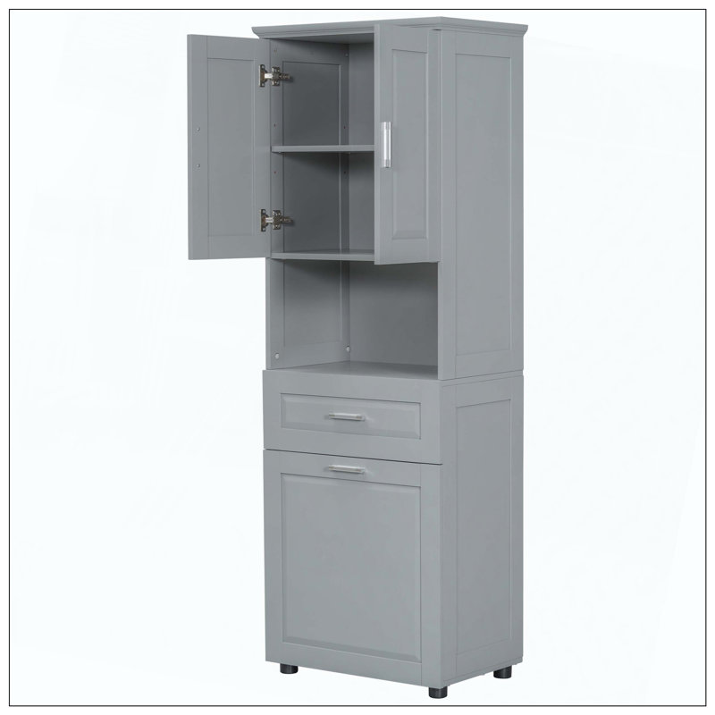 Grande armoire de salle de bain inclinable, Grey