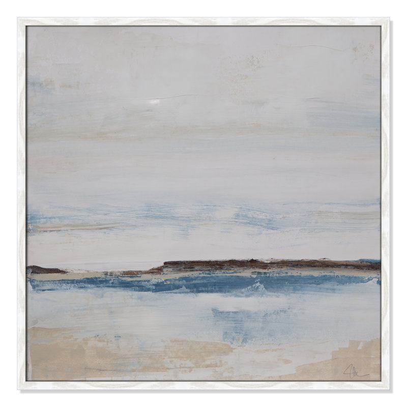 «Walk with Me» par Casa Fine Arts, H 32 po x l 32 po x P 0,75 po, Cadre simple blanc