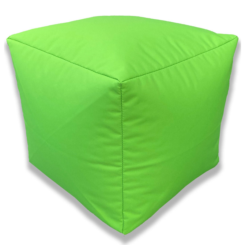 40cm Wide Square Pouffe Ottoman, Lime