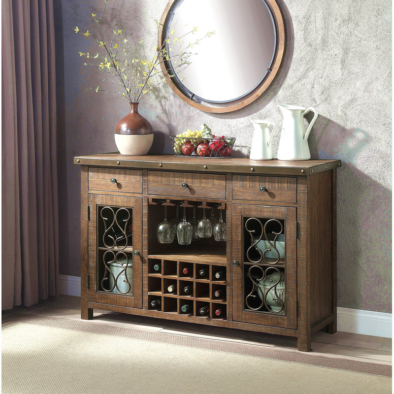 Server W/Cup Holder & Wine Rack