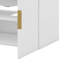 Meuble-lavabo de salle de bain cannelé 30 po avec lavabo, meuble-lavabo mural moderne flottant avec 2 portes et tablette réglable-117093515