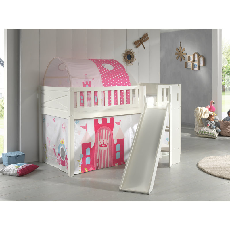 European Single (90 X 200 Cm) Loft Bed with Built-in Ladder Included, Standard