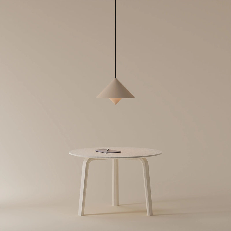 Jai Pendant Light, Black, Peach, 11'' H x 9.84'' W x 9.84'' D