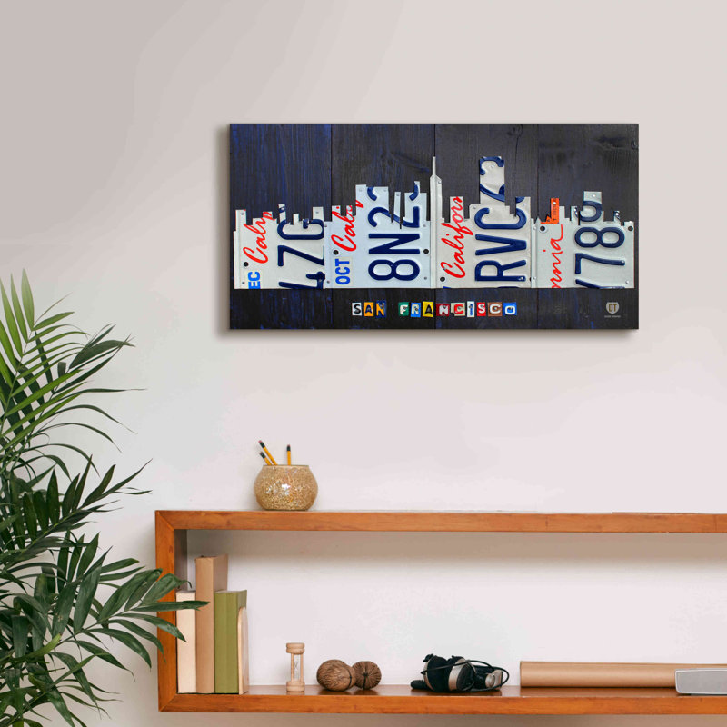 «San Francisco Skyline» par Design Turnpike, estampe numérique sur toile, 24 po x 12 po