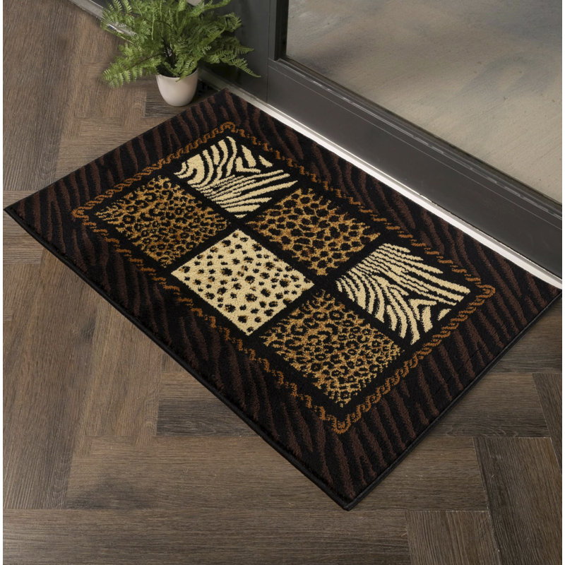 Multi 2 Ft. X 3 Ft. Animal Print Area Rug, Rectangle 2' x 3'