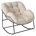 Coussin beige / structure grise