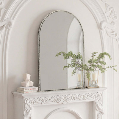 Miroir mural arqué à conception incassable pour salle de bain