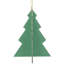 5.25" 3D Tree With Silver Glitter Wooden Christmas Ornament-52386230