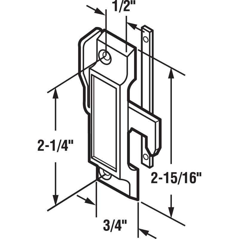 Prime-Line Sash Lock, Latch Projection, Fits Metal Sliding Windows, Diecast Zinc (Single Pack), White
