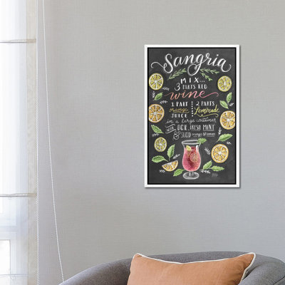 Sangria Recipe - Print on Canvas