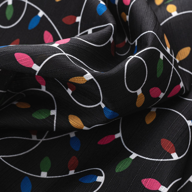 Christmas Lights Kitchen Curtain Set
