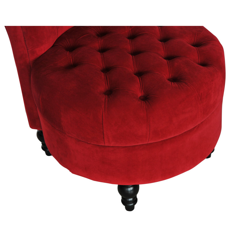 Dinwiddie Upholstered Accent Chair, Red