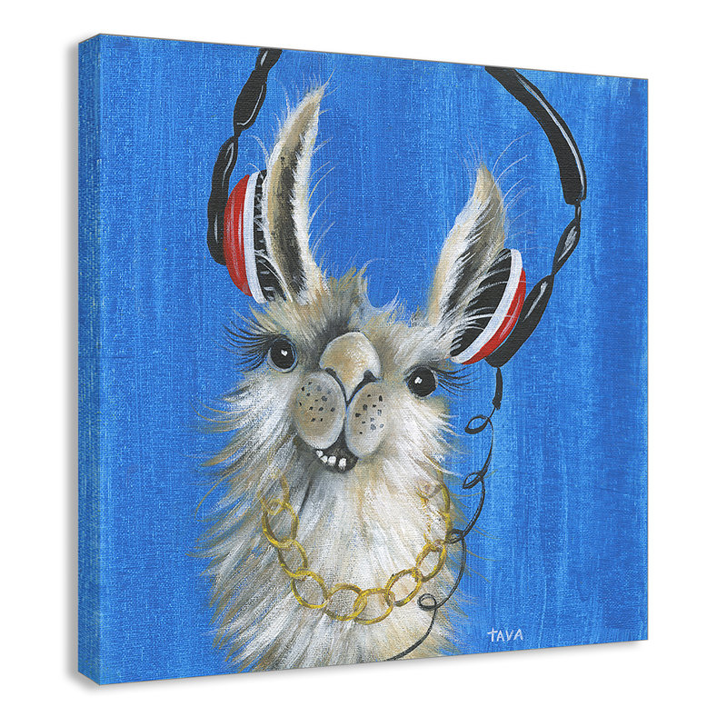 Art sur toile llama, H 12 po x l 12 po x P 1,5 po