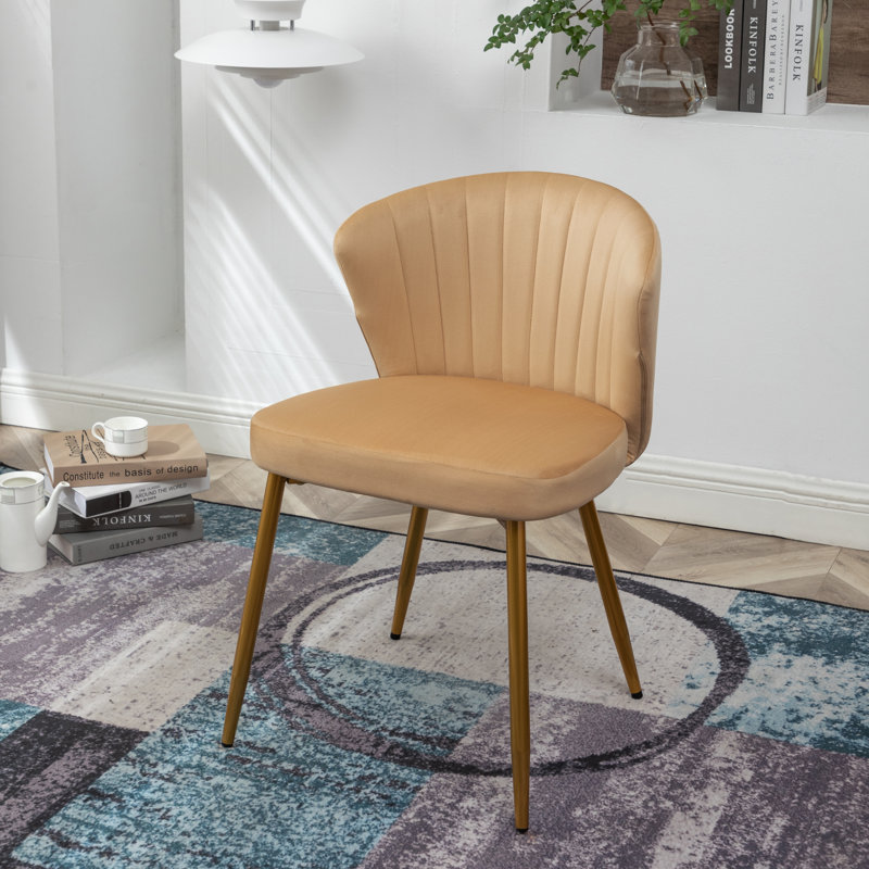 Rawl Upholstered Accent Chair, Light Brownish Polyester