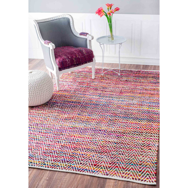 Chevron Hand Woven Area Rug, Rectangle 122 x 183cm