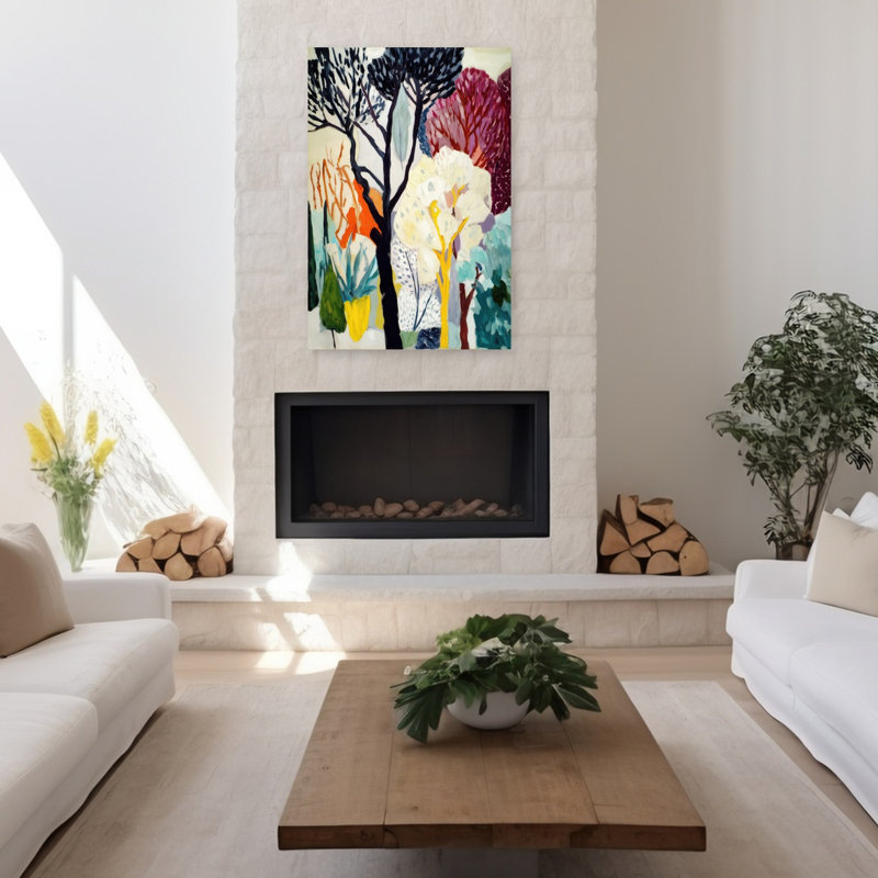 Art contemporain, art contemporain abstrait, H 48 po x l 32 po