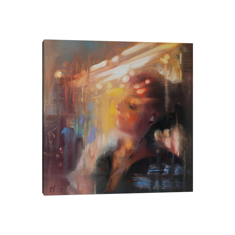 Girl In The Subway by Katharina Valeeva - Wrapped Canvas Painting, 45.72 cm H x 45.72 cm W x 1.91 cm D