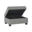 Repose-pieds capitonné en microfibre de rangement Modern Living Furniture