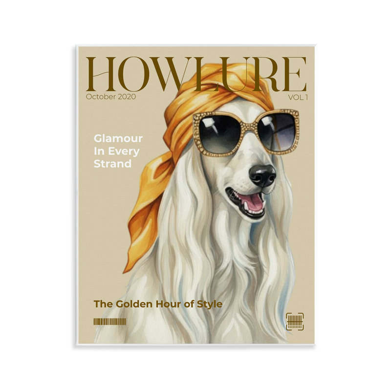 Howlure Dog Fashion Magazine, plaque murale, design par A Barefoot Stylist