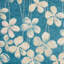 Tapis bleu turquoise à motif floral Zaizi-305690804