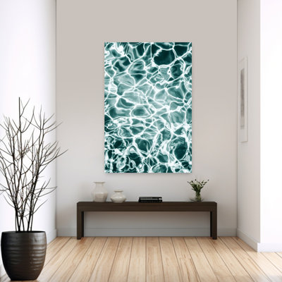 Art mural abstrait turquoise