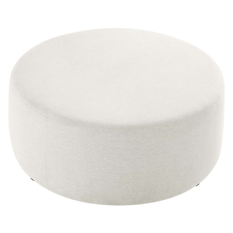 Grand repose-pieds rembourré en tissu chiné tissé 38 po Modway Callum, Tissu ivoire chiné