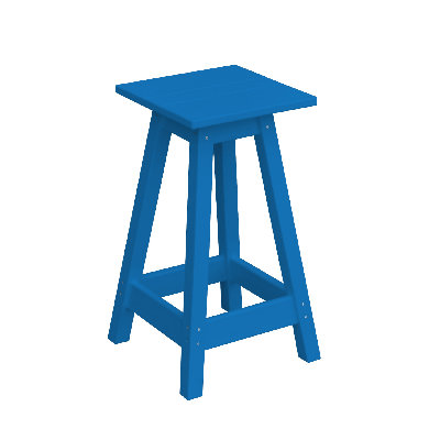 Tabouret de comptoir en poly composite, bleu