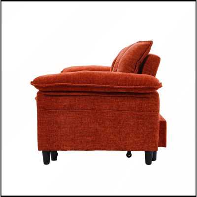 Canapé-lit convertible en velours de 73 pouces avec canapé-lit et matelas escamotable