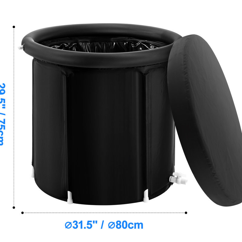 Baignoire gonflable de 31,5 po pour une immersion en eau froide relaxante, installation et entretien faciles avec anneau confortable