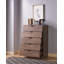 Commode d'appoint Acampo, commode 5 tiroirs, armoire de rangement avec glissières en métal-1347974500