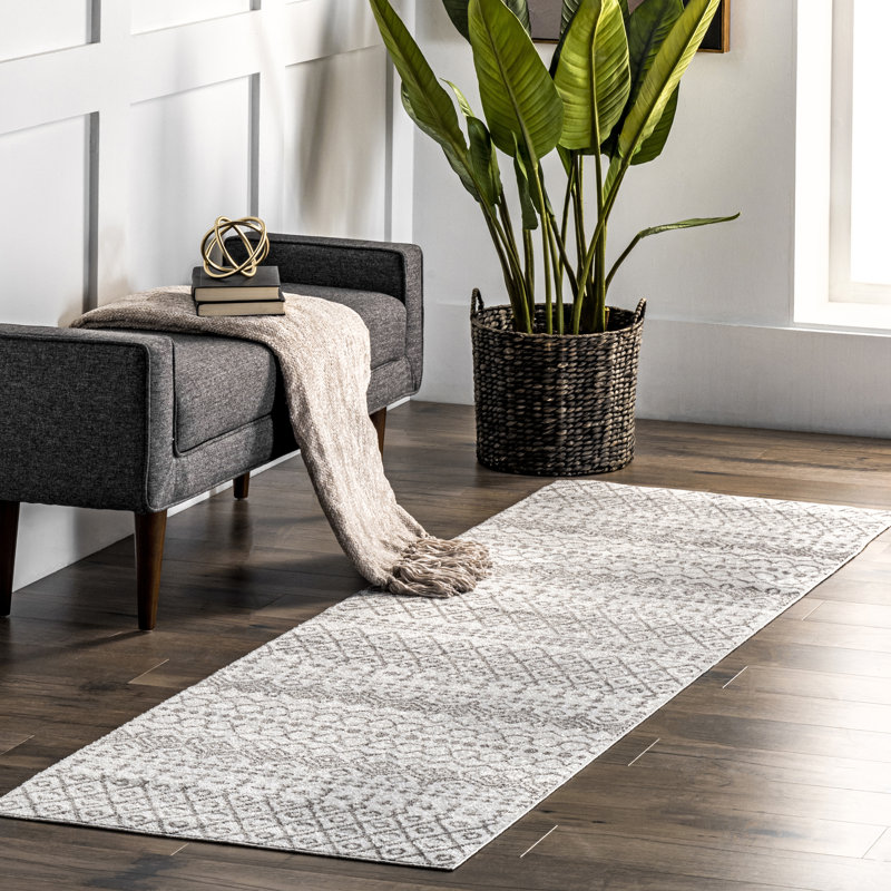 Tapis de couloir Annmarie Trellis, Tapis de couloir 2 pi 6 po x 8 pi