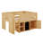 Full Size Low Loft Bed, Wooden Loft Bed With Storage Cabinet And Chalkboard Panel, Open Shelves & Guardrail And Ladder-1017160194