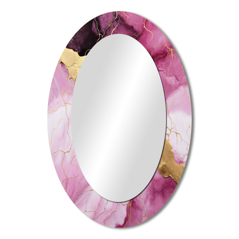Miroir mural rose et doré Essence IV - Rose, 36 po x 24 po