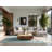 Soft Plush Faust Christmas Modern & Contemporary Abstract Area Rug in Blue – SkyBlue Binding-411505136