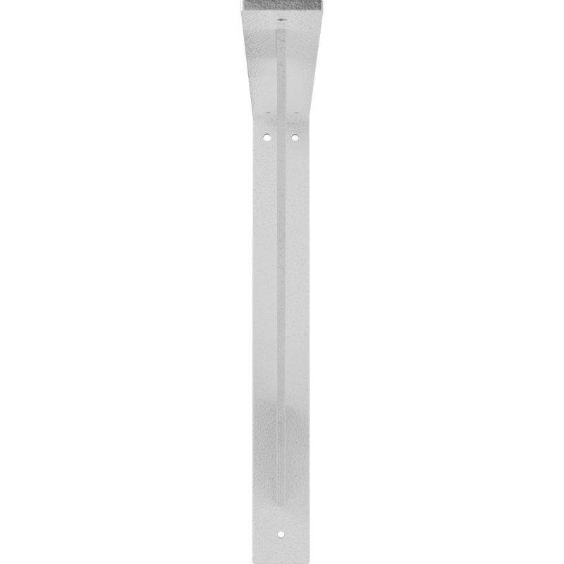 Support traditionnel en acier, H 16 po x l 2 po x P 16 po, Blanc martelé
