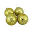 Ornements en forme de boule de Noël en verre miroitant doré 4 carats 4 po (100 mm)