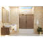 Equinox 56 - 60 in. x 60 in. Fully Frameless Bronze Tinted Sliding Bathtub Door-1980052074