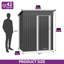 Remise de rangement en acier galvanisé l 4,6 pi x P 2,5 po x H 6 po-91027562
