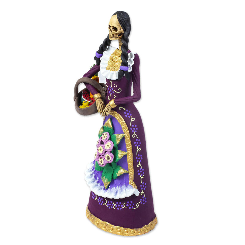  Sculpture en céramique faite à la main La Catrina Candelaria