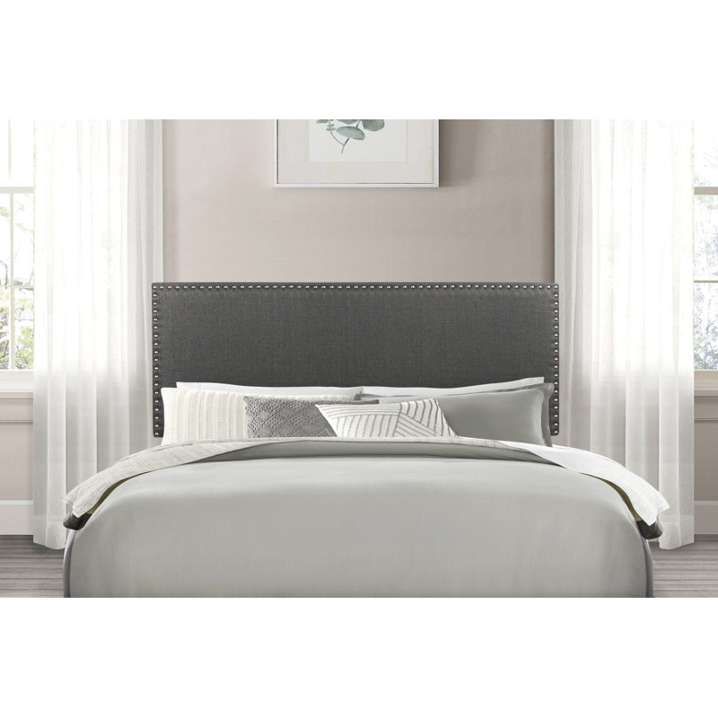 Wauconda Upholstered Headboard, Dark Gray, King