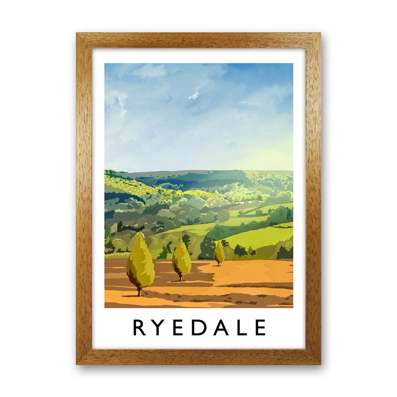 Ryedale Portrait by Richard O'Neill - Print, 34cm H x 25cm W x 3cm D, Brown Framed
