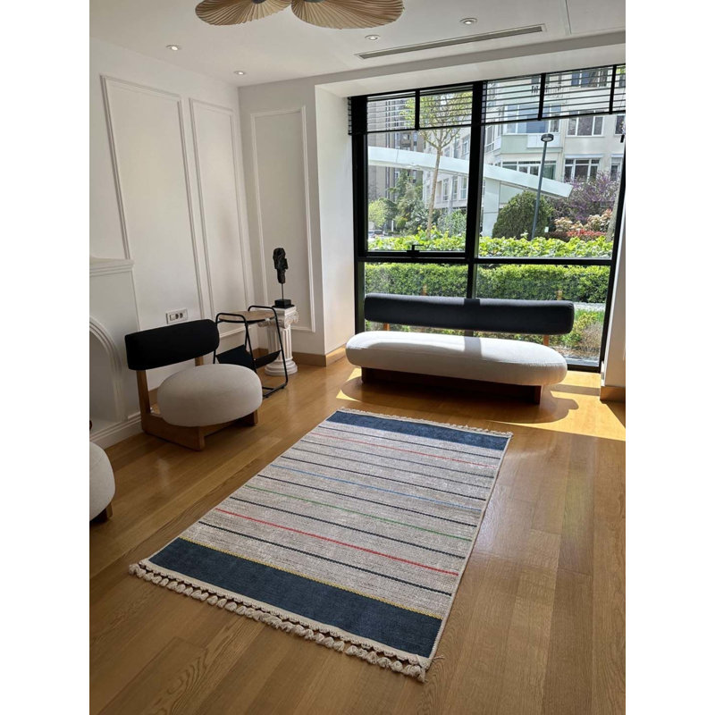 Tapis Nashayla avec envers antidérapant, Rectangle 3 pi 11 po x 6 pi 7 po