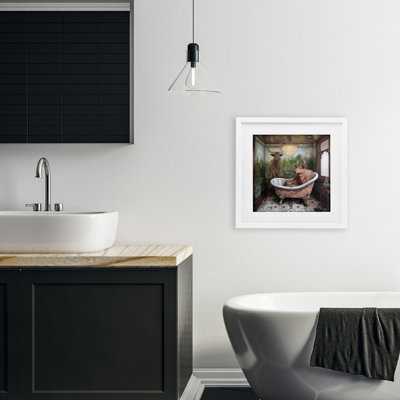 Reproduction sous verre encadrée de Longhorn