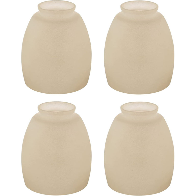 Amber Glass Bell Ceiling Fan Replacement Shades, Set of 4