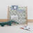 Recycled Book Rack/checkerboard/green